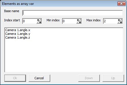 map to an array dialog