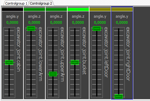 excavator controls