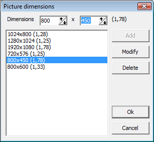 Picture dimensions dialog